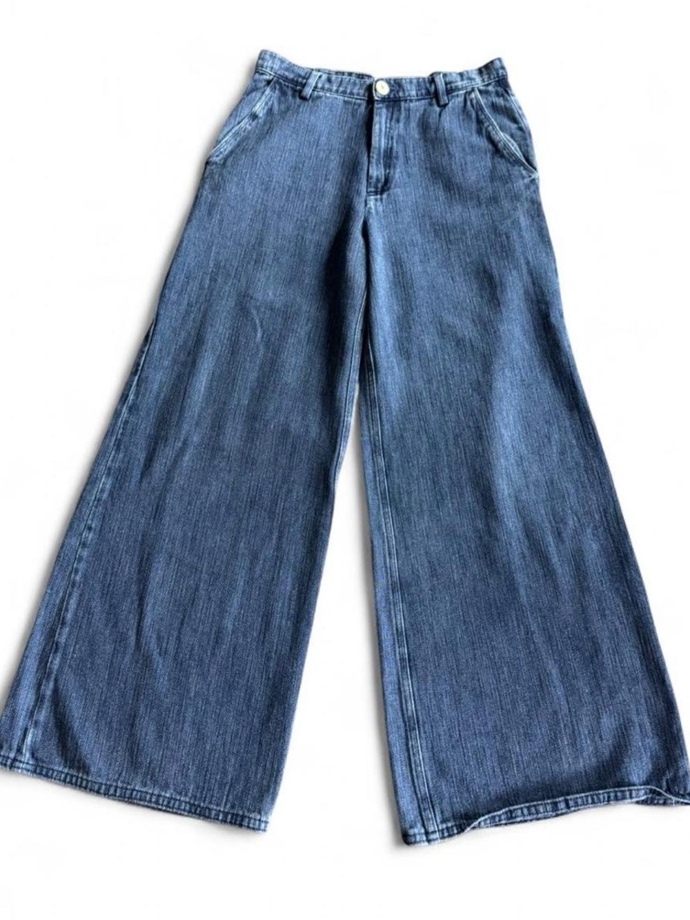 Forte Forte Indigo Unique Wide Leg Denim Italian Luxury Classic Minimalist 4